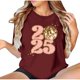 thumbnail image 5 of Camisetas de Manga Corta para Mujeres, Camiseta de Cuello Redondo Impresa de Moda, Primavera Y Verano Casual, 5 of 9