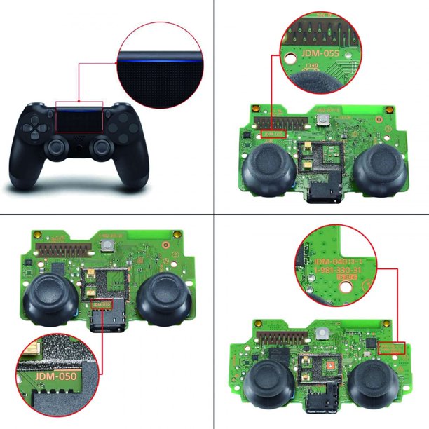 Soft Touch Red Dawn Programable Remap Kit for PS4 Controller with Upgrade & Redesigned Back Shell & 4 Back Buttons - Compatible with JDM-040/050/055 - Controller NOT Included - Walmart.com