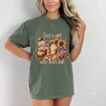 thumbnail image 4 of Just a Girl Who Loves Fall Shirt, Sunflower Pumpkin Coffee Football Graphic Tee, Comfort Colors Autumn Unisex T-Shirt - Moss, L, 4 of 4