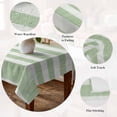 thumbnail image 5 of Sage Green Striped Table Cloth Waterproof Tablecloths, Farmhouse Vintage Stripes Tablecloth Dining Table Cover for Kitchen Party Tabletop Outdoor, Rectangle Tablecloth 52x70 Inch, 5 of 9