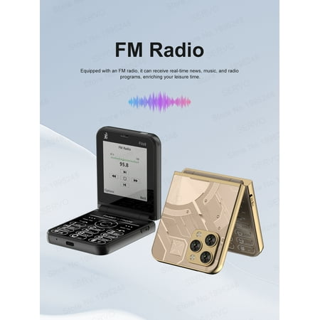 2024 SERVO Flilo9 3G WCDMA Cellphone Foldable 2 SIM Card Speed Dial Blacklist Type-C Flip Mobile Phone 2.6“ Displa