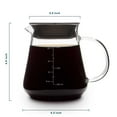thumbnail image 4 of Ovalware Clear Glass Range Server for Pour-over Coffee/Tea 600ml/20oz 2.5mm Thick Body, 4 of 8