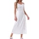 thumbnail image 2 of Noche de satén para mujer INSPIRE CHIC, vestido largo con tirantes de encaje, pijama de noche M blanco, 2 of 6