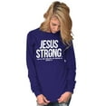 thumbnail image 4 of Jesus Strong Philippians 4:13 Bible Long Sleeve TShirt Men Women Brisco Brands 3X, 4 of 6
