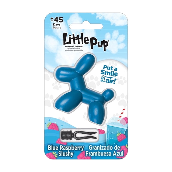 Little Pup 96613 Blue Raspberry Slushy Scent Car Air Freshener A/C Vent Clip Uses Alcohol-Free Fragrance Oil is Non Hazardous and Non Toxic, Pack of 1