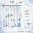 thumbnail image 4 of Sea Turtle Shower Curtain, Coastal Beach Decorative Fabric Bathroom Curtain Set with 12 Hooks, 71 x 71 Inch, 4 of 11