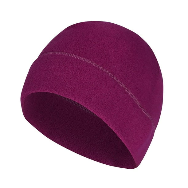Gorro de Invierno Cálido Sunnimix con puño de forro de vellón púrpura