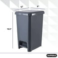 thumbnail image 3 of Superio 16 qt Kitchen Step On Trash Can, Onyx Grey, 3 of 3