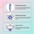 thumbnail image 7 of ARVALILS 925 Sterling Silver Blue Diamond Bead, September Birthstone Charm, Birthday Pendant for Bracelets & Necklaces, 7 of 7