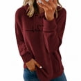 thumbnail image 3 of cocolona Womens Heart Print Hoodies Fall Fashion Casual Long Sleeve Hooded Sweatshirts Loose Comfy Trendy Pullover Tops with Pockets, 3 of 6