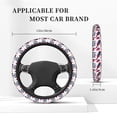 thumbnail image 5 of Naloa Red Wine Glass Bottle Elastic Steering Wheel Cover, Auto Steering Wheel Cover – 15 Inch , Comfortable Grip, Fit Suvs,Vans Cars,Trucks, 5 of 8
