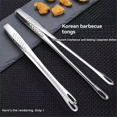 thumbnail image 4 of Pinzas para Barbacoa Coreanas de Acero Inoxidable, Pinzas para Bufé, Pinzas para Pan Antiescaldadura, Pinzas para Barbacoa de Hotel., 4 of 5