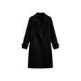 thumbnail image 5 of Zynoxe Womens Jackets With Side Pockets Classic Notched Lapel Button Winter Jackets for Women Relaxed Mid‑Length Long Sleeve Coat Versatile Solid Color Casual Overcoat S, 5 of 7