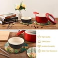 thumbnail image 6 of GZHJMY 2PCS Beautiful Forest Red Poppy Flowers Trivets Pot Holders Set and Placemats Set, Hot Pads, Table Mats for Cooking and Baking, Cotton Braided Hot Pads, 7.09"+9.45", 6 of 7