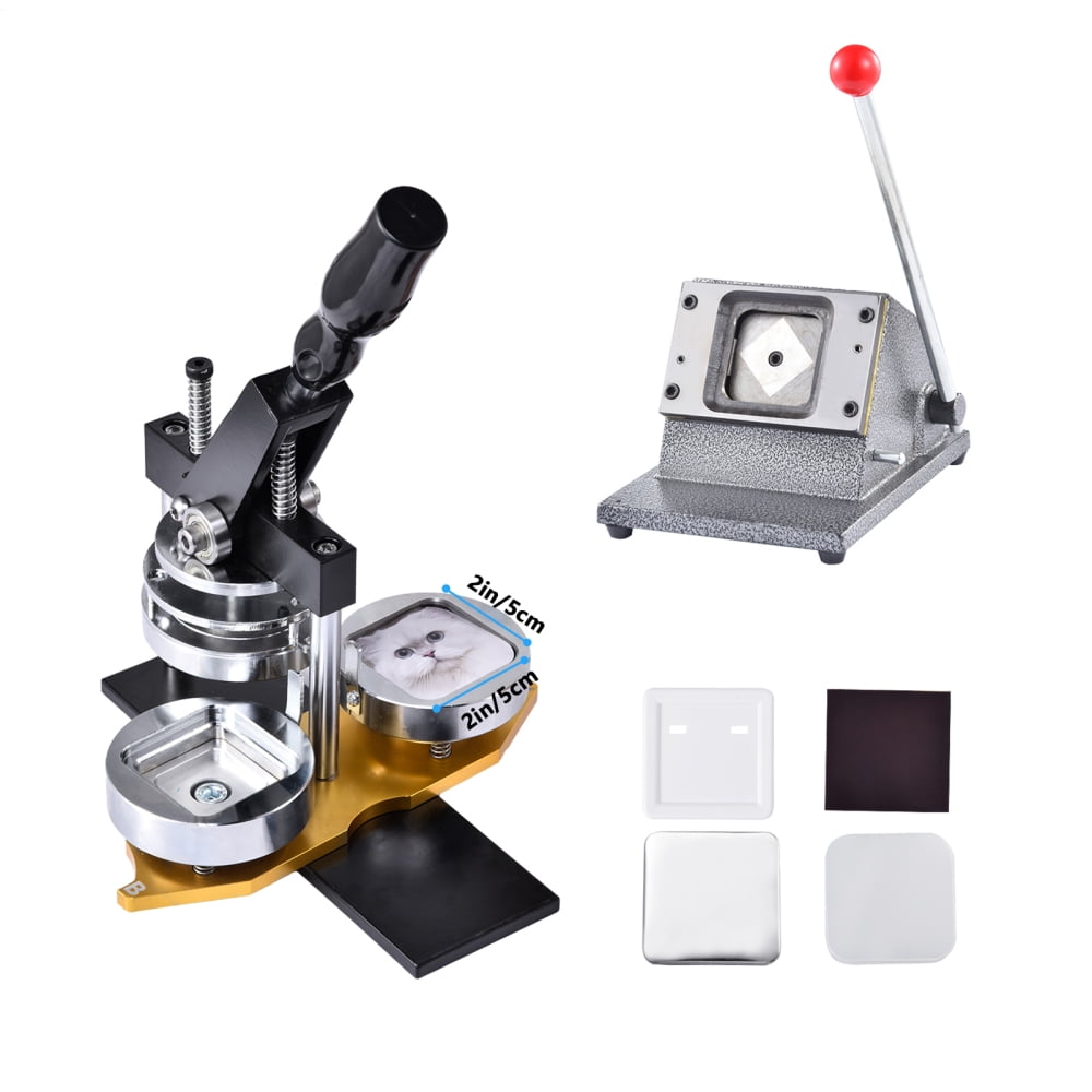 Magnet Maker Machine 2X2Inch Fridge Magnets Badge Maker Kit Button Badge Making with Paper Cutter Consumables for Any Place with Iron
