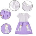 thumbnail image 2 of Ytdscs Little Girls Princess Dress Summer Short Sleeve Casual Dress for Baby Kids Girls Cute Printed Sundress 2-8 Years Old, 2 of 8