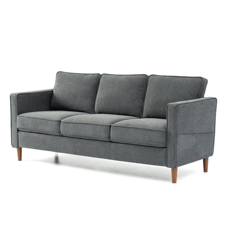 Hana modern deals linen fabric loveseat