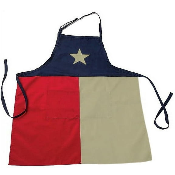 Tiger Hill Texas Flag Apron w/Pockets & Adjustable Neck! Khaki