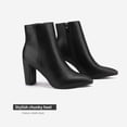 thumbnail image 3 of Botas DREAM PAIRS SIANNA-1 Tacón Grueso Punta Fina Negro, 3 of 8