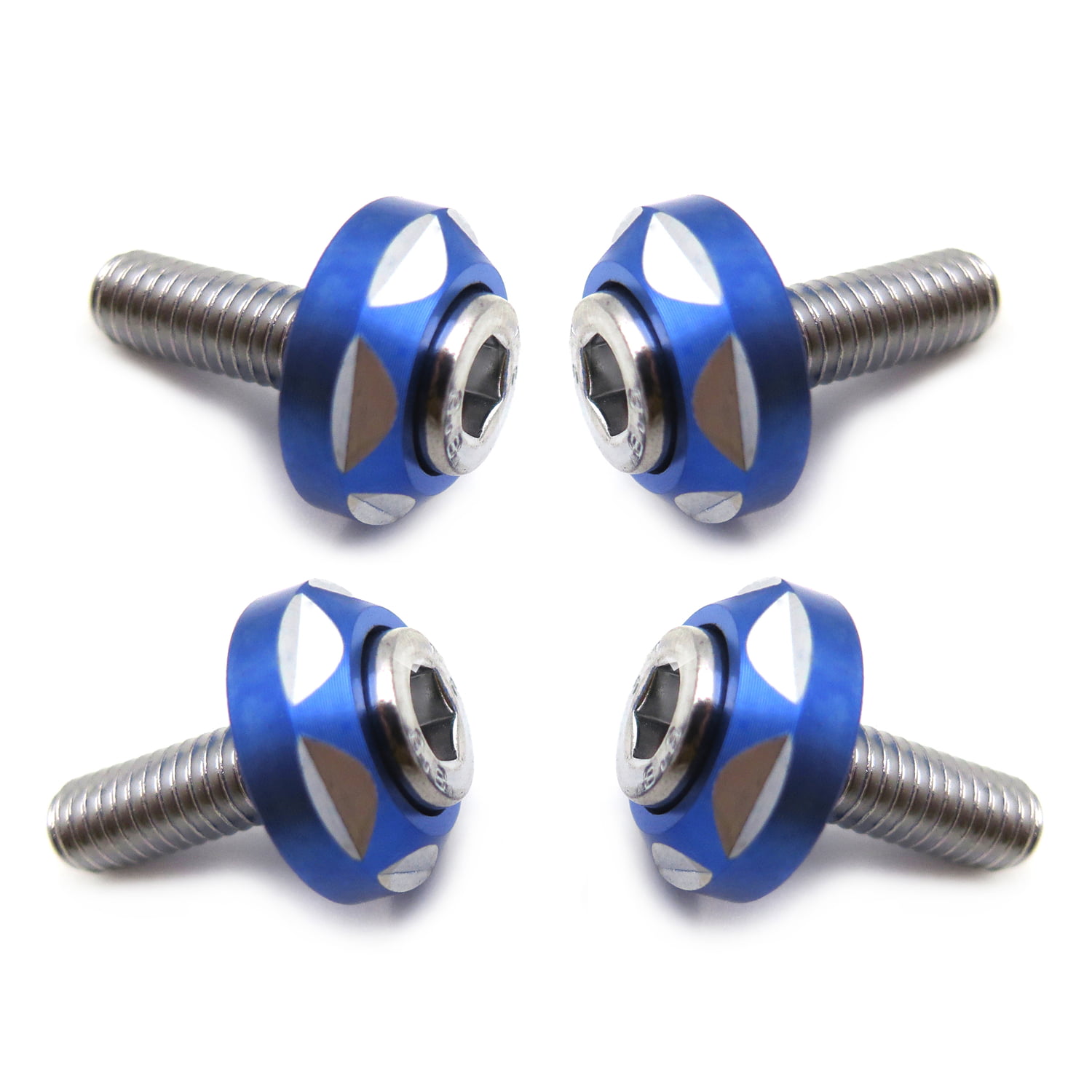 Car Motorcycle User 6mm XKMT- Gold Decorative License Plate Aluminum Alloy Bolt Screw Compatible with P/N: MT215-021 