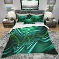 thumbnail image 2 of Designart Ensemble de Literie Moderne et Contemporain 'Emerald Energy Green Abstract' - Housse de Couette et Shams, 2 of 4
