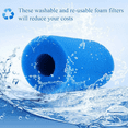 thumbnail image 3 of Bxaolu Pool Filter Sponge Foam Cartridge, Reusable Foam Filter for Type A/C Pool Pump, 7.87x3.93 inches, 1 Count, 3 of 7