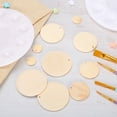 thumbnail image 4 of Unique Bargains Disques Ronds en Bois, Lot de 12 50 mm - Bûches Cercles en Bois Non Fini avec Trous pour Accessoires de Bijoux Bricolage, 4 of 5