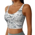thumbnail image 2 of Balery Vintage Sailboats Sujetadores deportivos con espalda cruzada para mujer, acolchados, sin costuras, de alto impacto, ideales para yoga, gimnasio, entrenamiento y fitness.-Large, 2 of 8