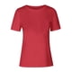 thumbnail image 5 of Camisetas para mujer,Camiseta informal de manga corta para mujer, cuello redondo, tejido ligero de imitación de tejido de barco, corte regular para uso diario, sopatenor, 5 of 7