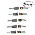 thumbnail image 1 of 5 Pairs 3-Pin IP67 Waterproof Electrical Wire Terminal Connectors Plugs with Wires Kits for Motorcycles, 1 of 3