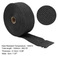 thumbnail image 4 of Unique Bargains Black Universal Fiberglass Motorcycle Exhaust Heat Wrap Kit, 4 of 7