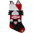 thumbnail image 1 of Northlight 19.5" Black and Red Embroidered Kitty Cat Christmas Stocking, 1 of 4