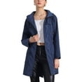 thumbnail image 1 of Abrigo impermeable con capucha ligero para mujer INSPIRE CHIC S Azul oscuro, 1 of 5