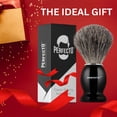 thumbnail image 2 of Brocha de afeitar Perfecto 100% Pure Badger Black Handle, 2 of 9