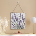 thumbnail image 4 of Zomyto 12x12 In Square Hanging Wood Sign Lavender Printed Wall Hanger Sign, 4 of 8