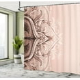 thumbnail image 4 of Ambesonne Mandala Shower Curtain, Traditional Lace Floral Art, 69"Wx75"L, Pale Peach, 4 of 4