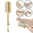 thumbnail image 2 of 1*Brush, Fdelink Scrub Tool Pedicure Tools for Feet Body Brush Foot Scraper Exfoliating Wooden Pumice Stone Brush Rubbing Foot Board with Wood Grinding Foot Stone Small Brush Rubbing, 2 of 9