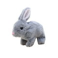 thumbnail image 3 of Interactive Rabbit Toy Stuffed Animal Lovely for Birthday Gifts Party Favors gray, 3 of 10