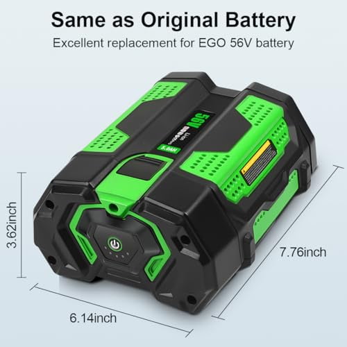 5 .0 Ah Battery Replacement for EGO 56v Battery (Green)