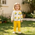 thumbnail image 6 of Wonitaaizi Baby Girl Clothes Toddler Fall Winter Outfits Girl Sweatshirt Pants Set 2Pcs Clothing Sets (12-18 Months,Yellow), 6 of 7