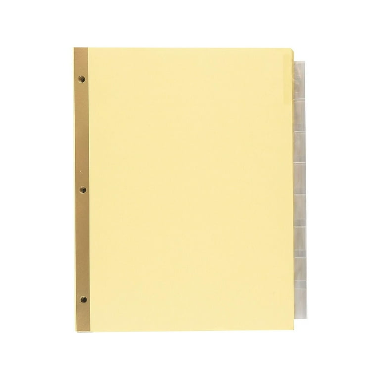 Staples Big Tab Blank Paper Dividers 8-Tab Clear 4/Pack