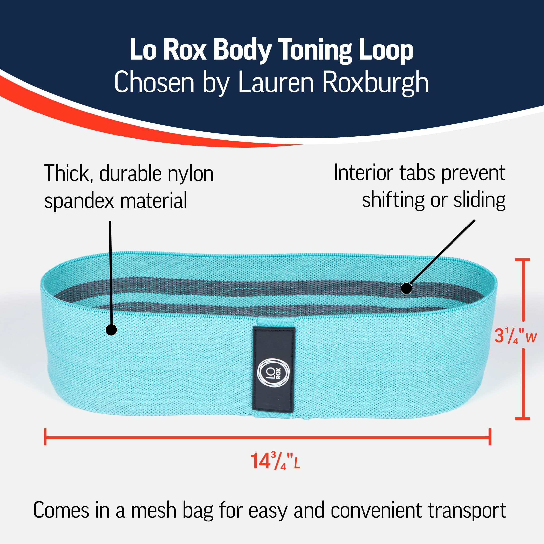 OPTP Lo Rox Body Toning Loop — Resistance Band Exercise and Strengthening Tool for Core and Leg Workout, Loop Band for Sculpting - from Lauren Roxburgh