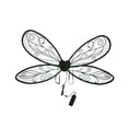 thumbnail image 4 of Disfraz de mariposa con alas de mariposa para espectáculos, cosplay, fiestas de Halloween. Negro, 4 of 9