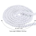thumbnail image 2 of Unique Bargains Natural Twisted Cotton Rope 5/8 Inch x 66 Feet 3 Strand Tug of War Rope with Sealing Tape White, 2 of 5