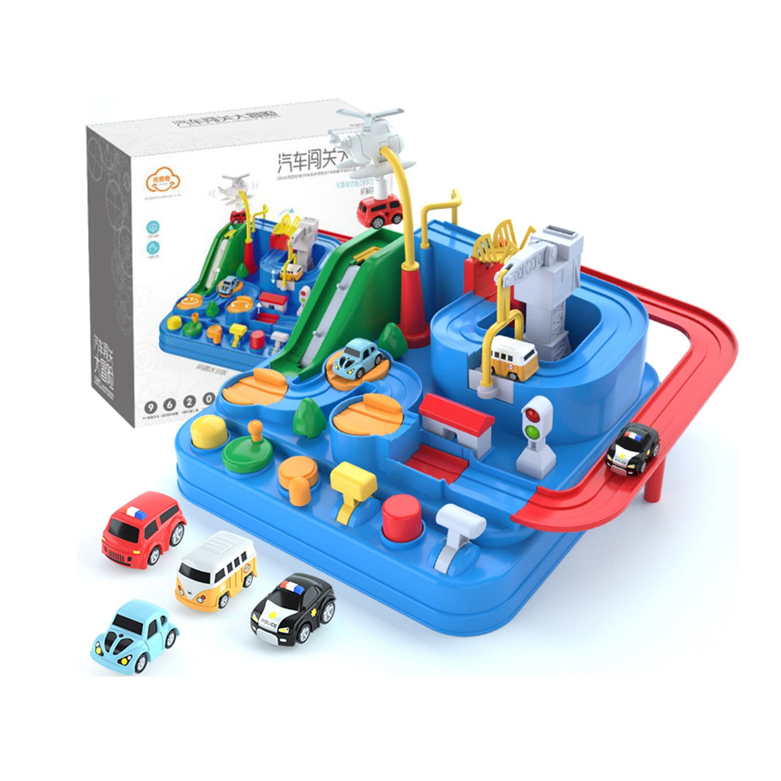 Jaspee Car Adventure Toys Rail Race Tracks Game Children Kids