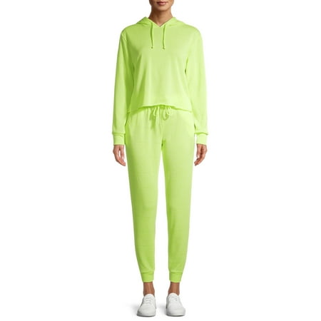 Catherine Malandrino Women's Fleece Hoodie & Sweatpants, 2-Piece Set