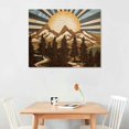 thumbnail image 2 of Orinice Canvas Wall Art Western Decor Winter Snow Mountain Forest Landscape Nature Wilderness Modern Relaxing Zen Living Room, Bedroom, Office - 20x16 inches, 2 of 3