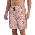 thumbnail image 2 of KLL Beautiful Fox Men's Casual Summer Beach Shorts Hawaiian Shorts with Pockets-XX-Large, 2 of 5