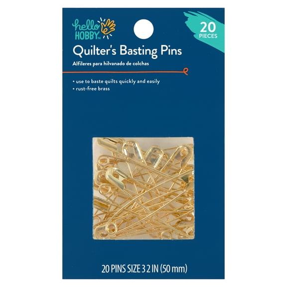 Hello Hobby Size 3 Gold Quilter's Brass Safety Pins (20 Count)