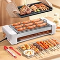 thumbnail image 5 of 2-in-1 Electric Grill & Griddle | 1500W Indoor Outdoor Grill with Non-Stick Plates, Grill Mesh, Temp Control, Dishwasher Safe | Smokeless Electric BBQ & Frying Pan, Holiday Gift, 5 of 16
